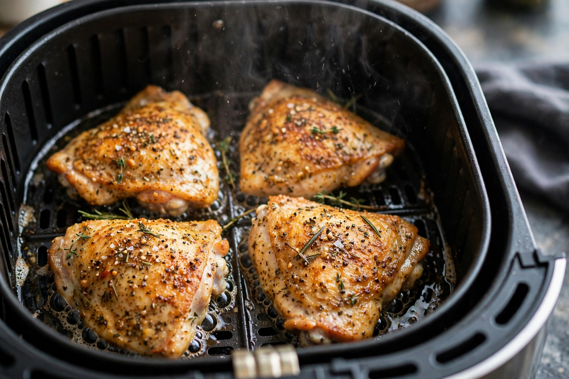 Step 3: chicken cooking in air fryer