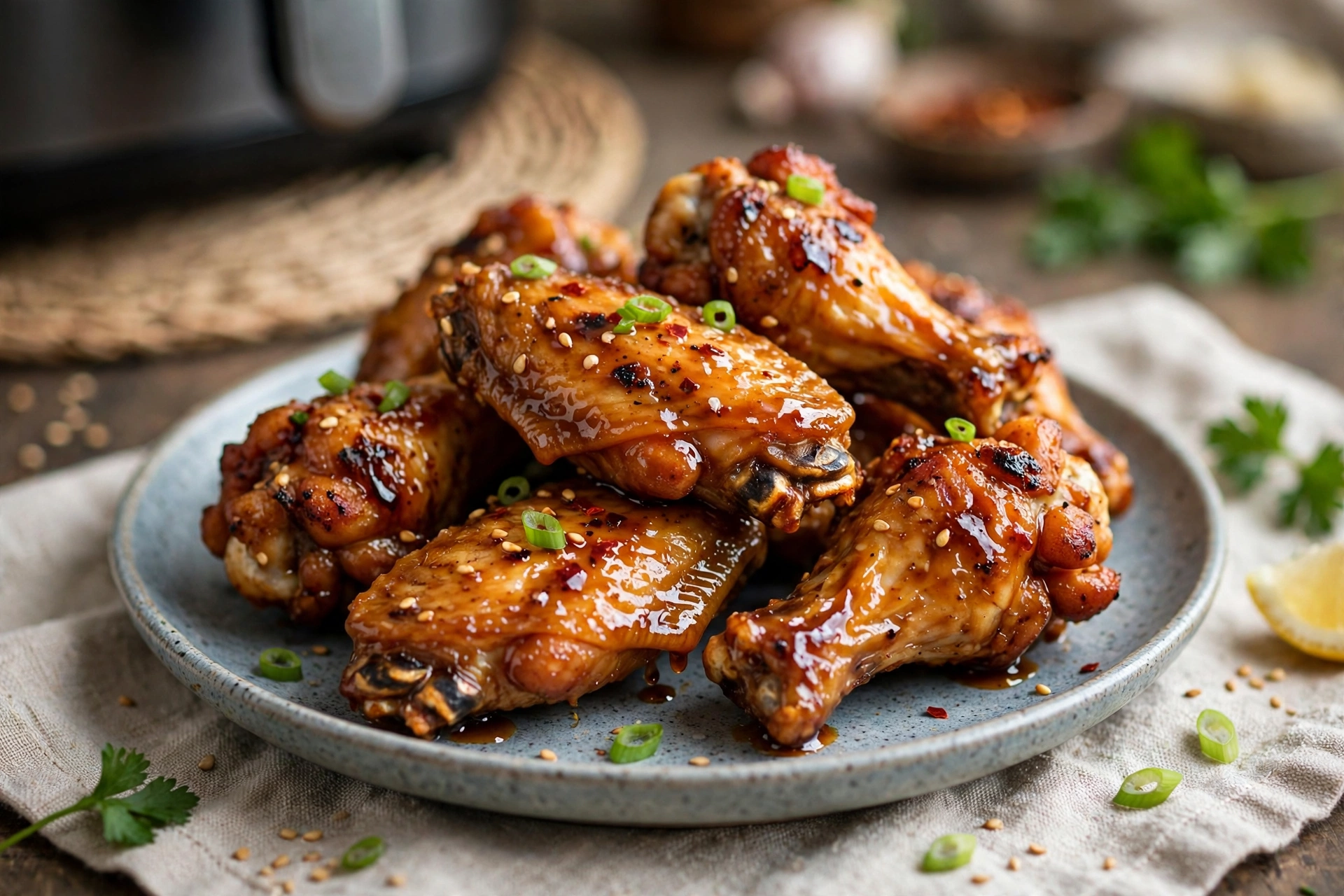 Crispy air fryer chicken wings