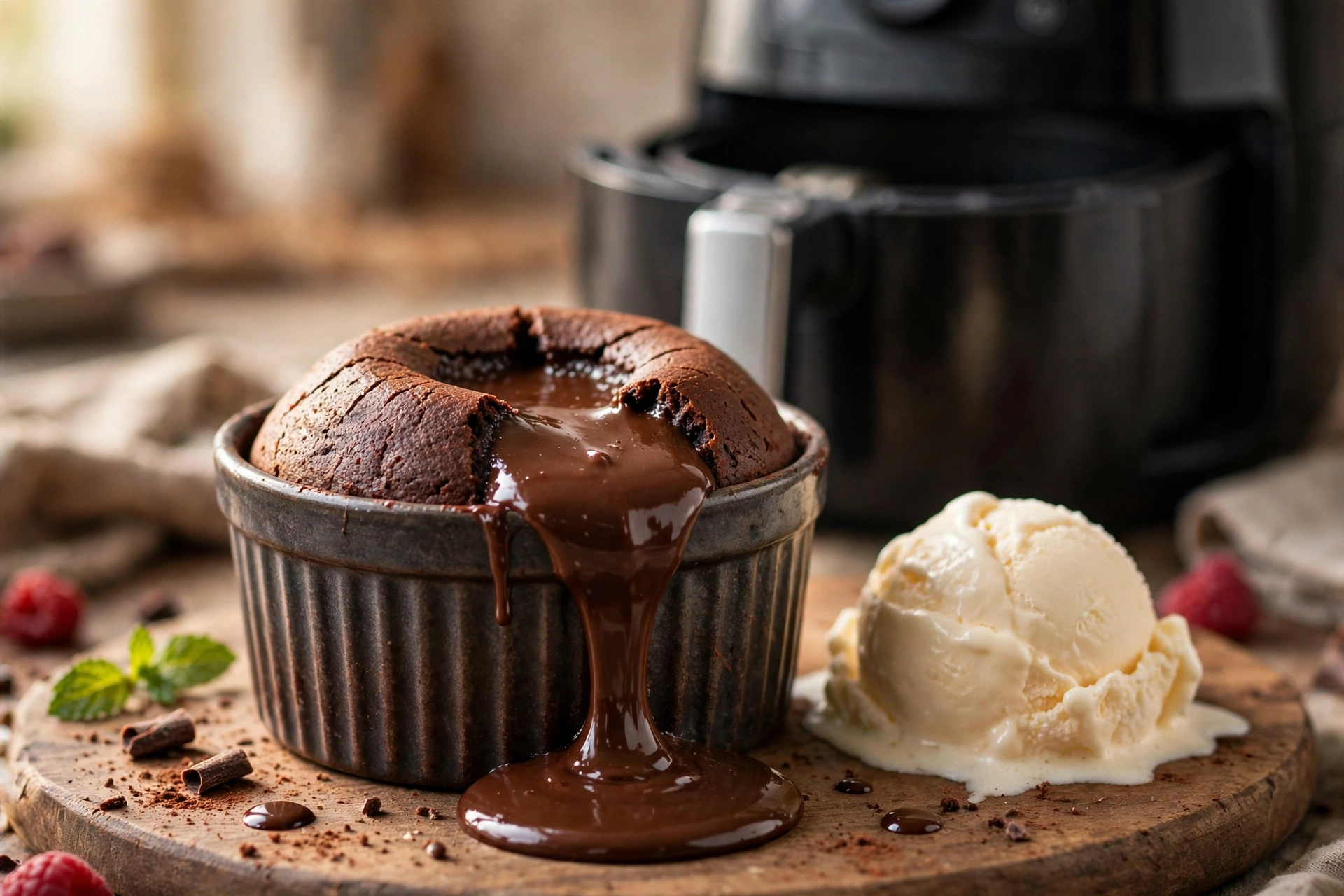 Air Fryer Chocolate Lava Cake