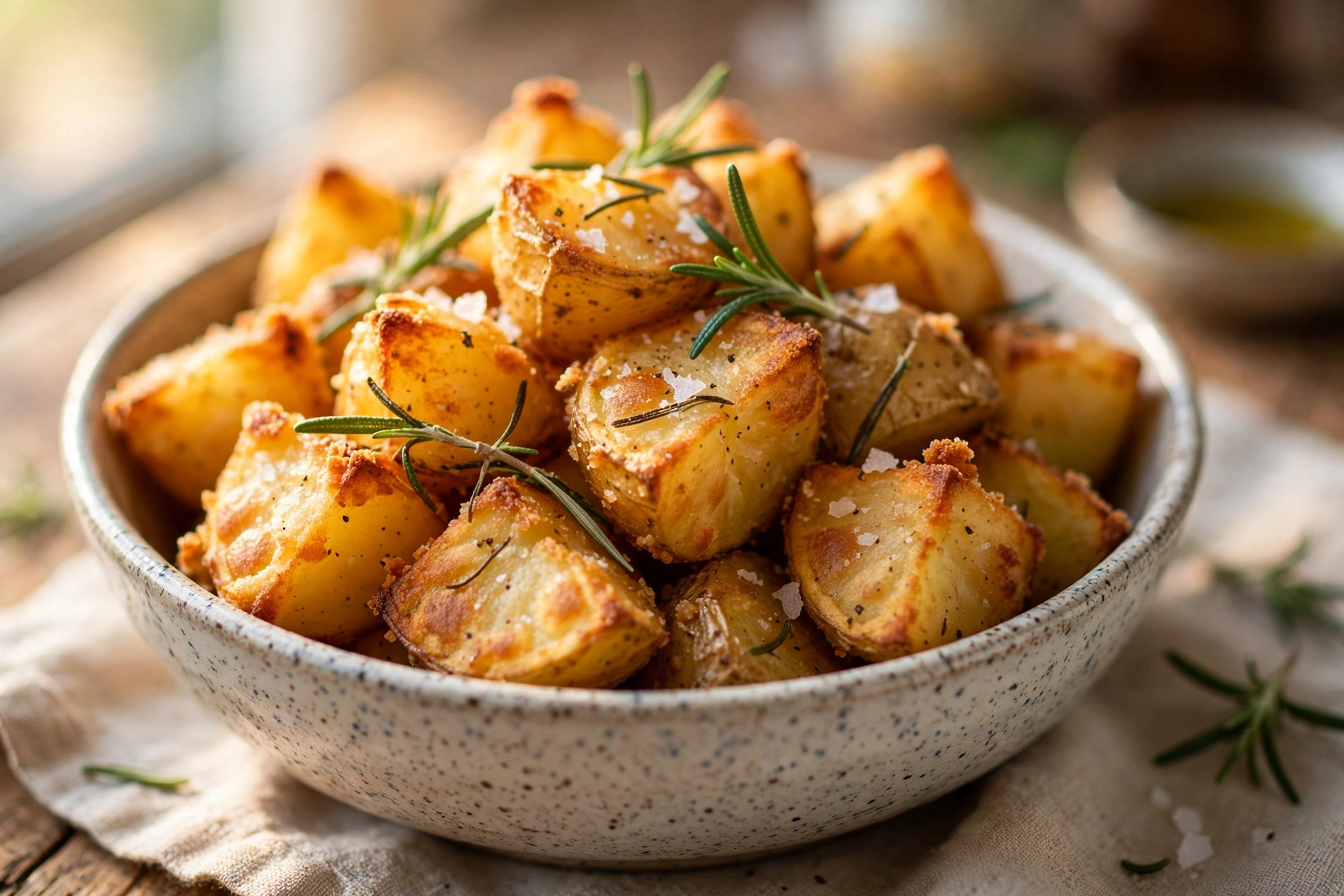 Crispy air fryer roast potatoes