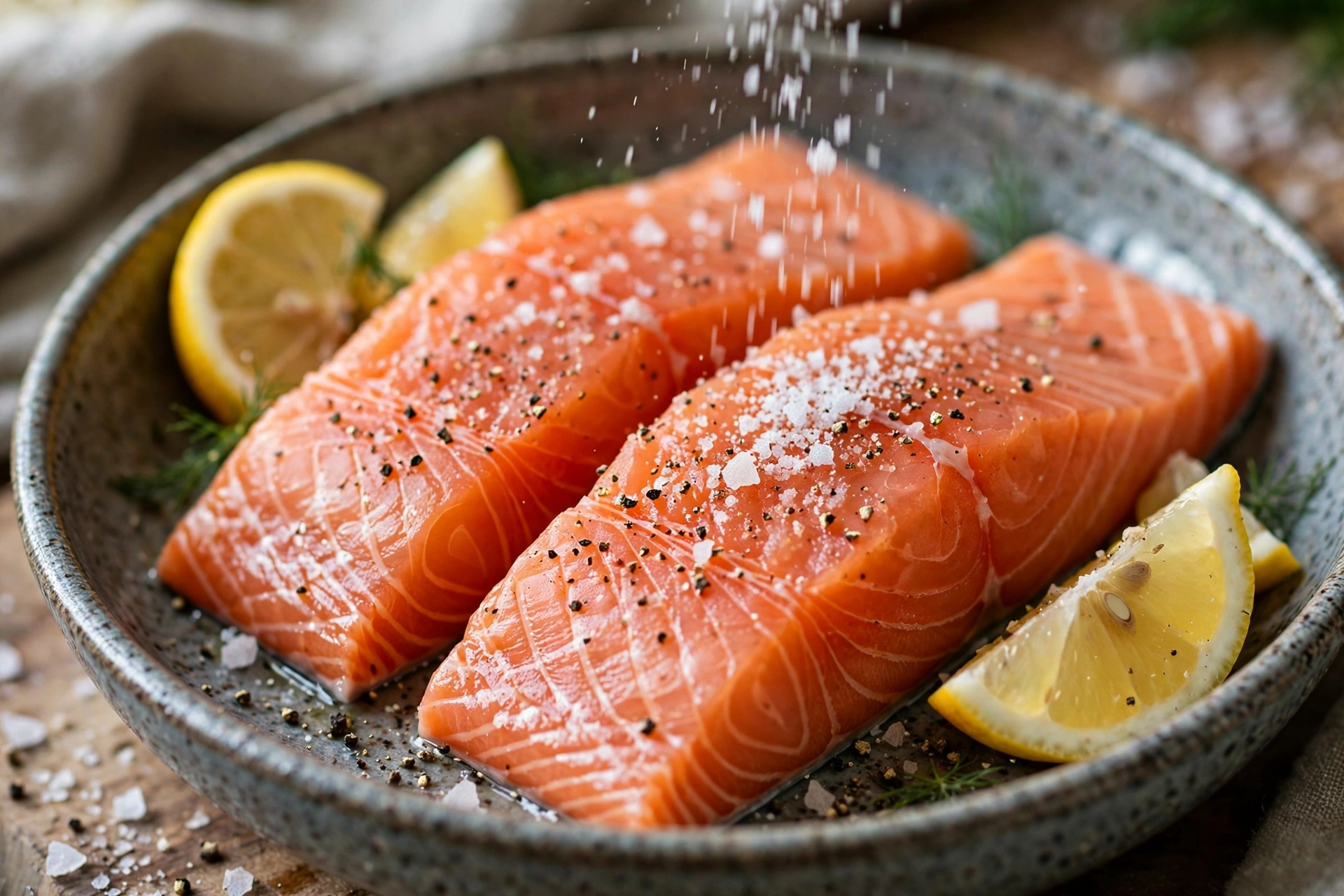 Step 2: seasoning salmon
