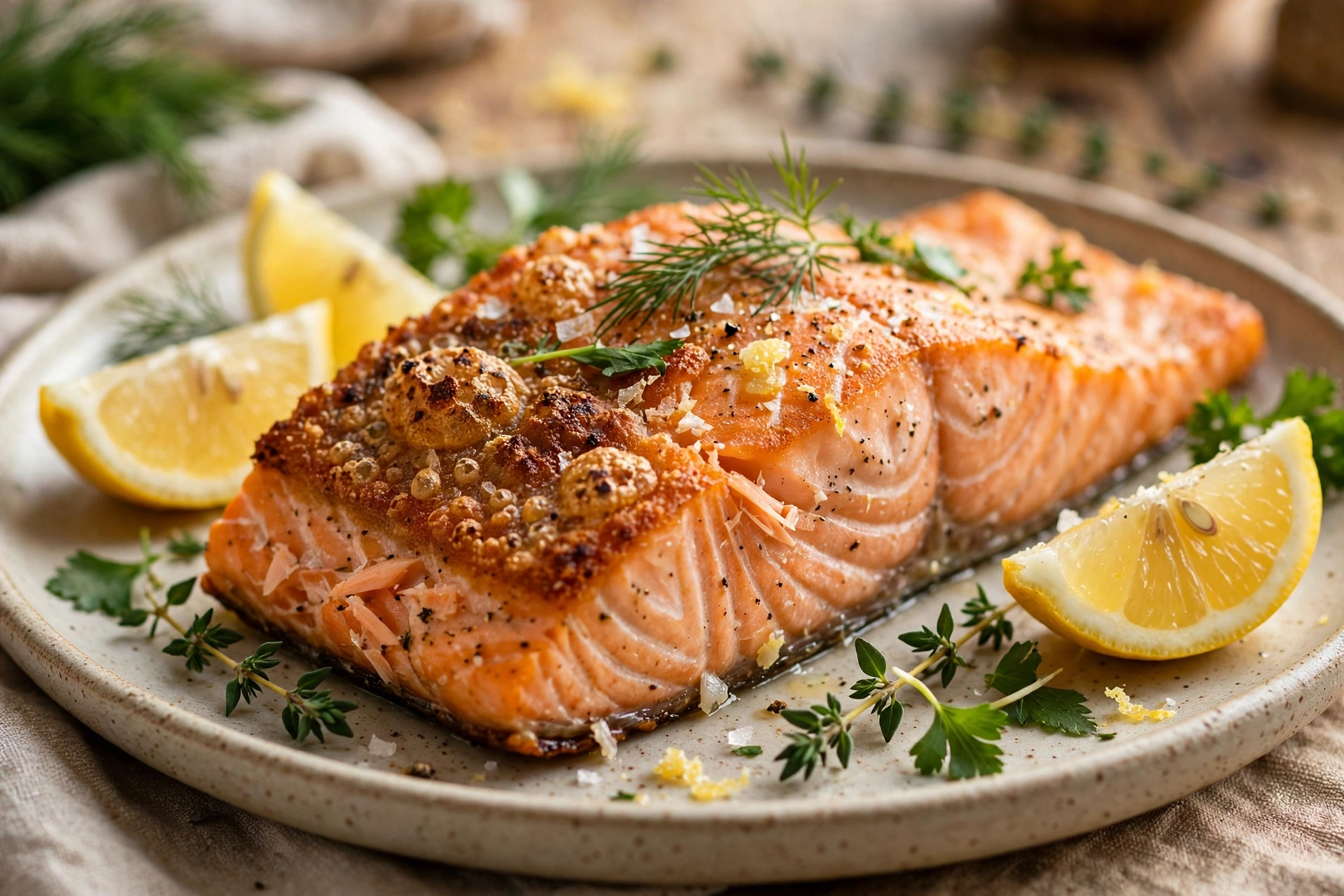 Crispy air fryer salmon