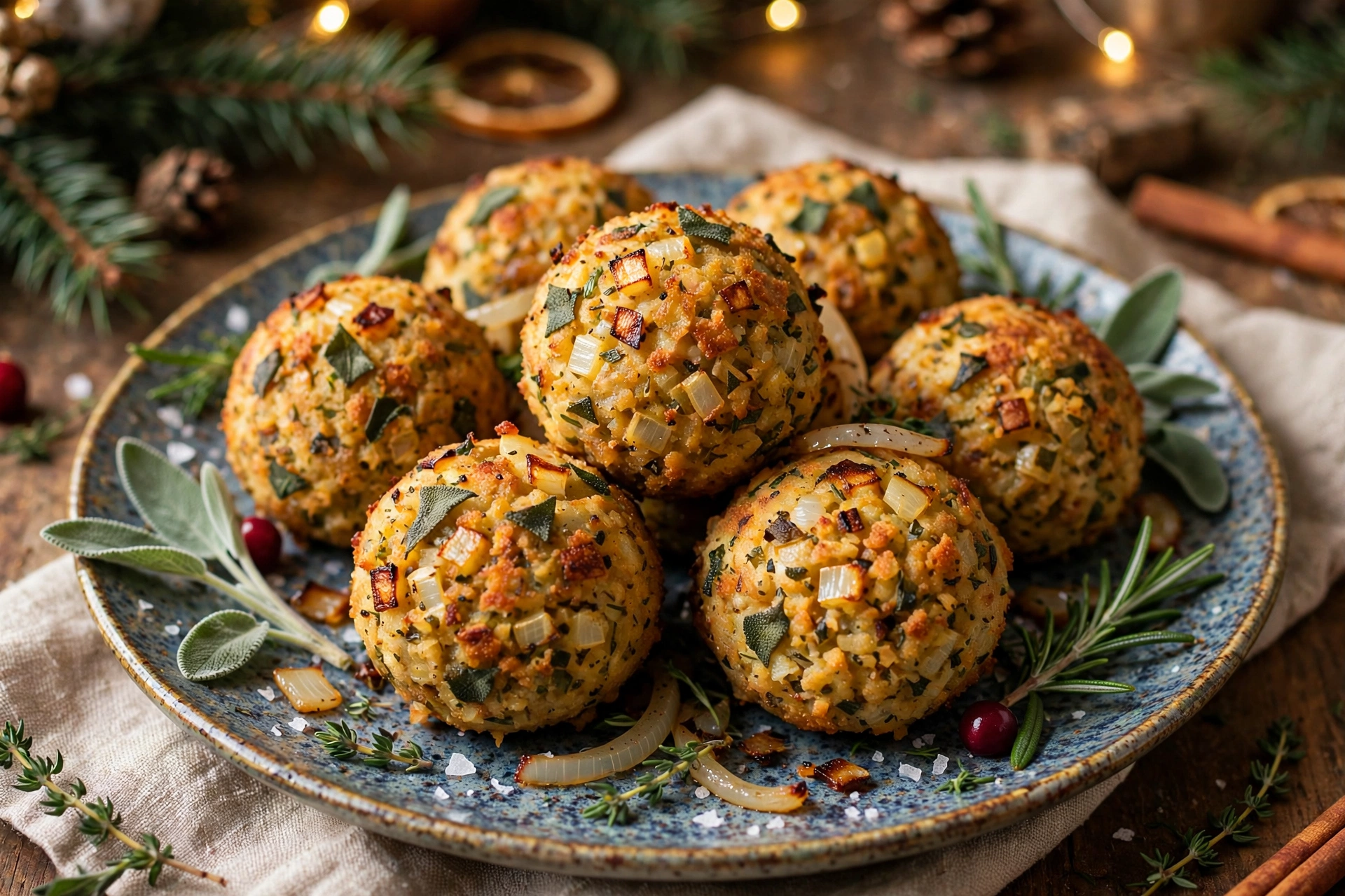 Air Fryer Stuffing Balls